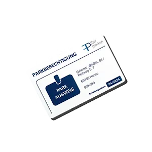 Abbildung eines Parkausweises